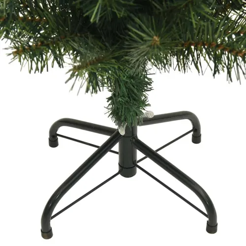Tanko umjetno božićno drvce sa stalkom zeleno 210 cm PVC - Zelena 210 cm Osnovni Cijena