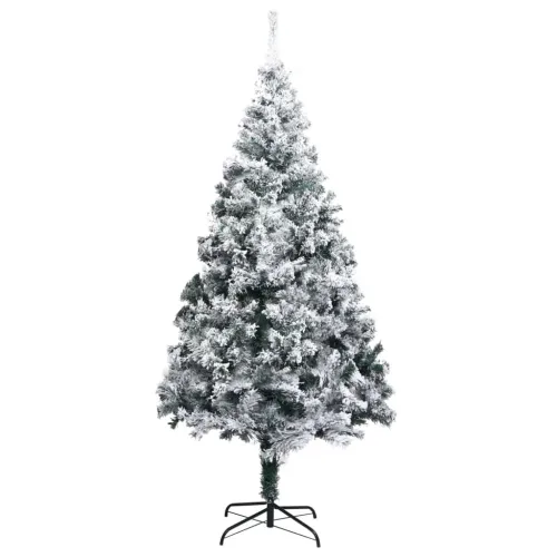 Umjetno božićno drvce sa snijegom zeleno 180 cm PVC - Zelena i bijela 930 Cijena
