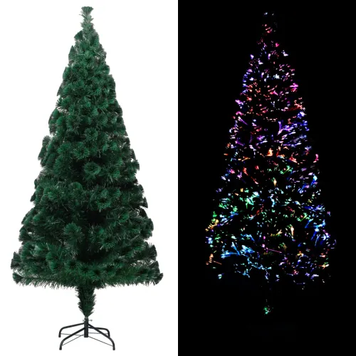 Umjetno božićno drvce sa stalkom zeleno 240 cm optička vlakna - 240 x 105 cm Cijena