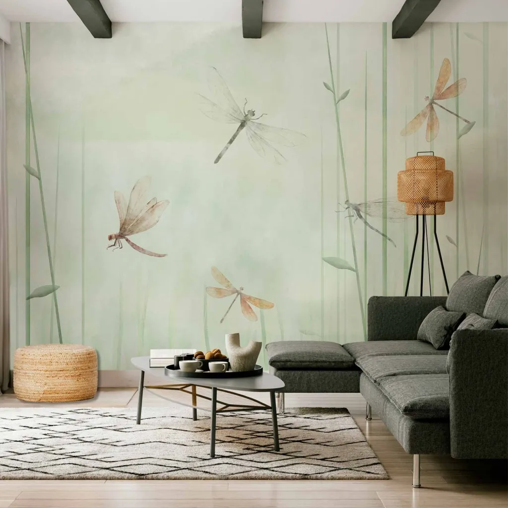 Foto tapeta - Dragonflies in the Meadow 100x70 Standard