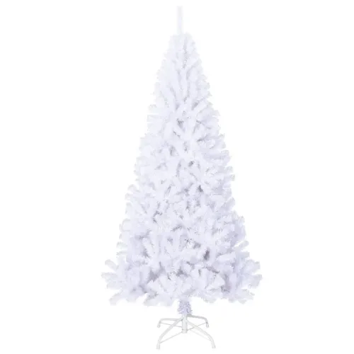 Umjetno božićno drvce s gustim granama bijelo 240 cm PVC - Bijela 2100 Cijena
