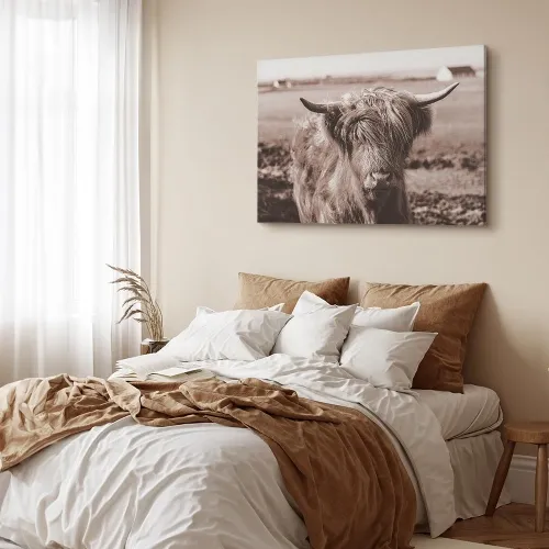 Slika - A Scottish Cow in Sepia 90x60 Akustična Cijena
