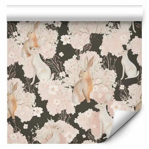 Tapeta - White and beige hares 50x1000 Premium Cijena