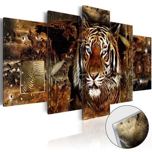 Slika na akrilnom staklu - Golden Jungle 200x100 Cijena
