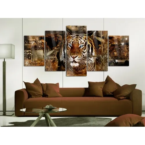 Slika na akrilnom staklu - Golden Jungle 200x100 Cijena