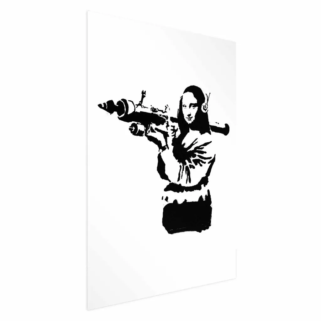 Plakat - Banksy Mona Lisa with Rocket Launcher 21x30 Bez okvira