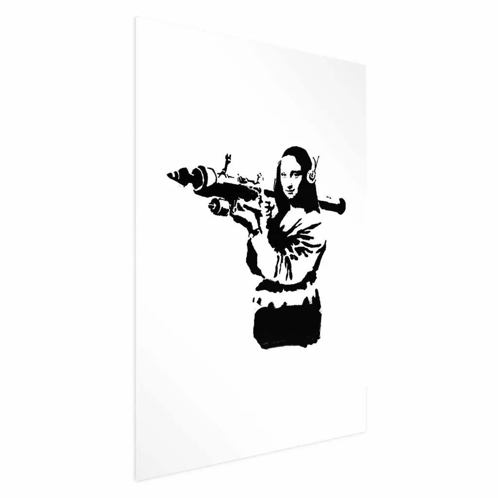 Plakat - Banksy Mona Lisa with Rocket Launcher 21x30 Bez okvira s margom