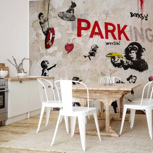 Foto tapeta - [Banksy] Graffiti Collage 150x105 Vodootporna Cijena