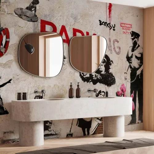Foto tapeta - [Banksy] Graffiti Collage 150x105 Vodootporna Cijena