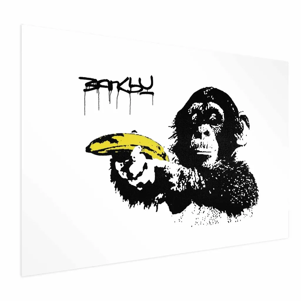 Plakat - Banksy: Monkey with a Banana 30x21 Bez okvira s margom