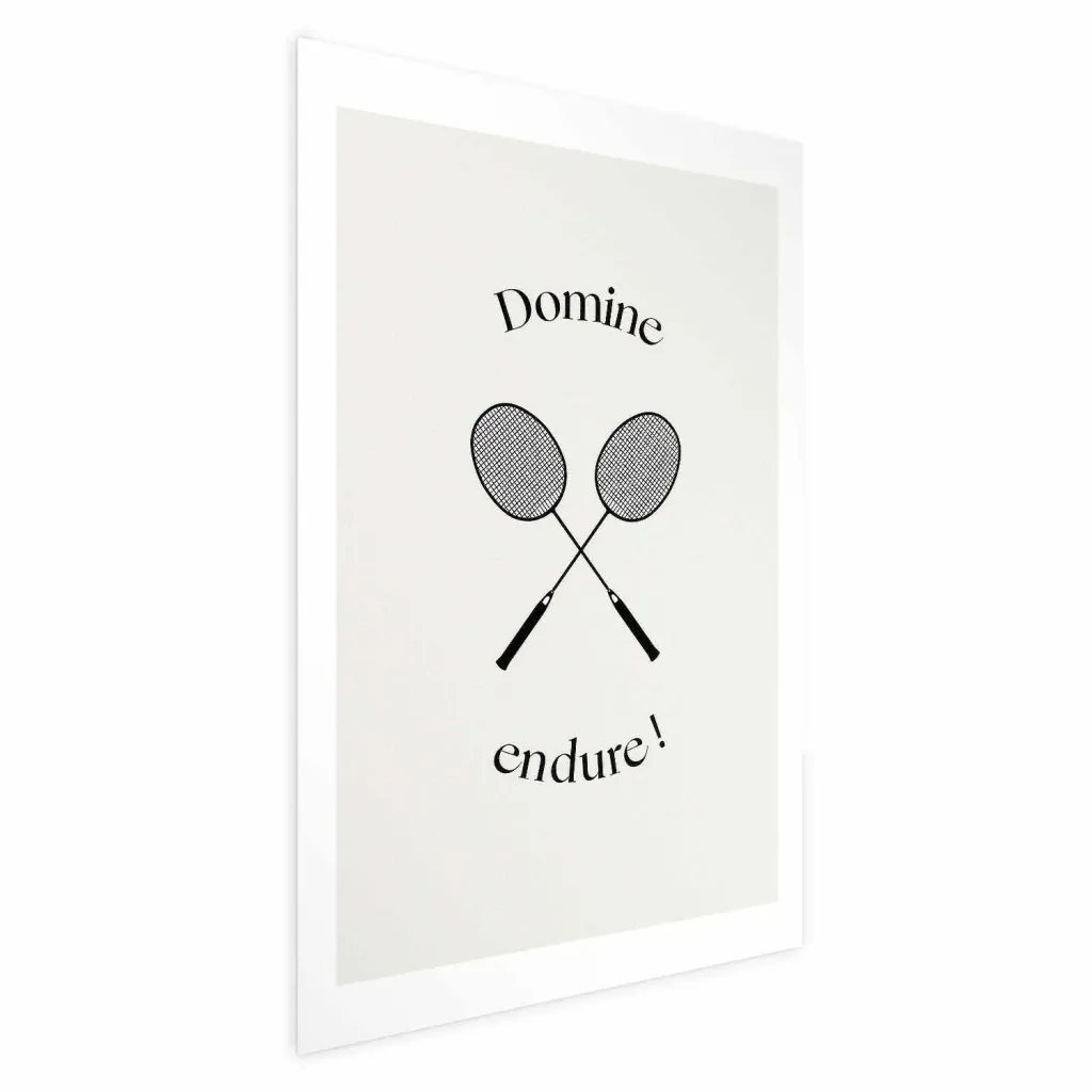 Plakat - Summer Games - Badminton Rackets on a White Background 21x30 Bez okvira s margom