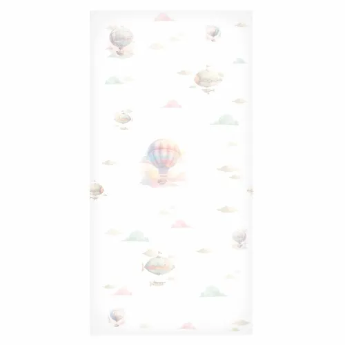 Tapeta - Watercolor - Colorful balloons and airships against a backdrop of colorful clouds. 50x1000 Vodootporna Cijena