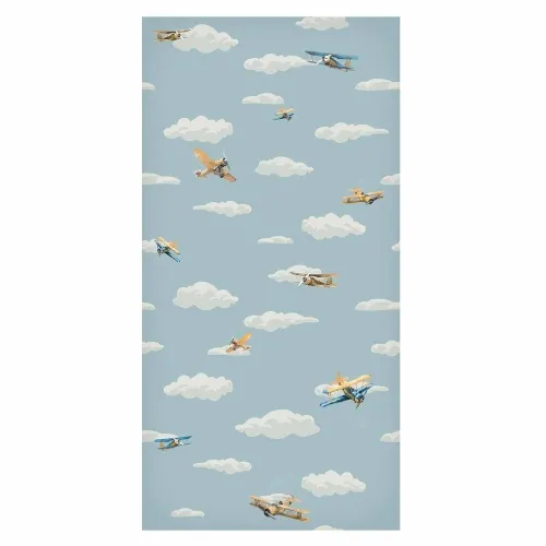 Tapeta - Illustration - Yellow-blue airplanes against a blue sky. 50x1000 Vodootporna Cijena