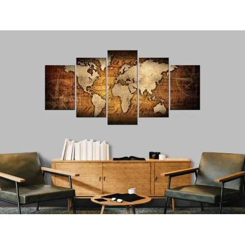 Slika na akrilnom staklu - Bronze map I 100x50 Cijena