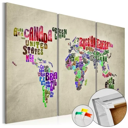Slika na plutenoj podlozi - Colorful Countries 60x40 Cijena