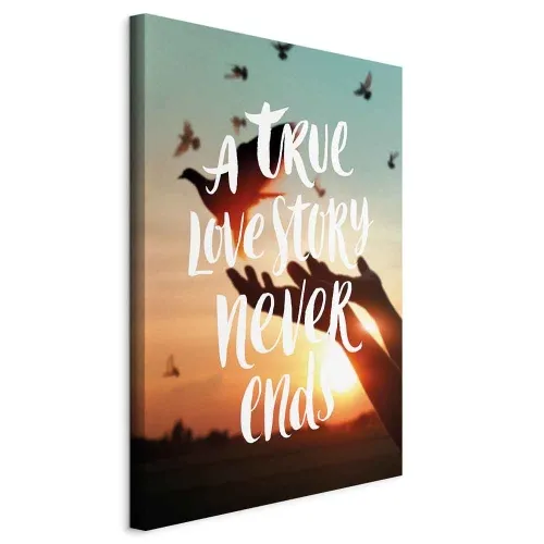 Slika - A True Love Story Never Ends (1 Part) Vertical 20x30 Na talijanskom platnu Cijena