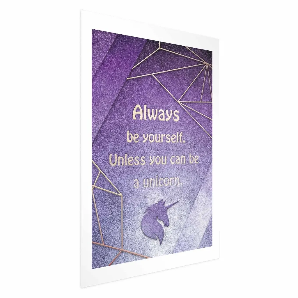 Plakat - Be Yourself 21x30 Bez okvira s margom