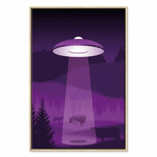 Slika - Ufo (1 Part) Vertical 60x90 U prirodnom drvenom okviru Cijena