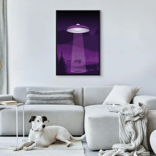 Slika - Ufo (1 Part) Vertical 40x60 U crnom drvenom okviru Cijena