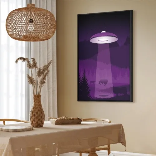 Slika - Ufo (1 Part) Vertical 40x60 U crnom drvenom okviru Cijena
