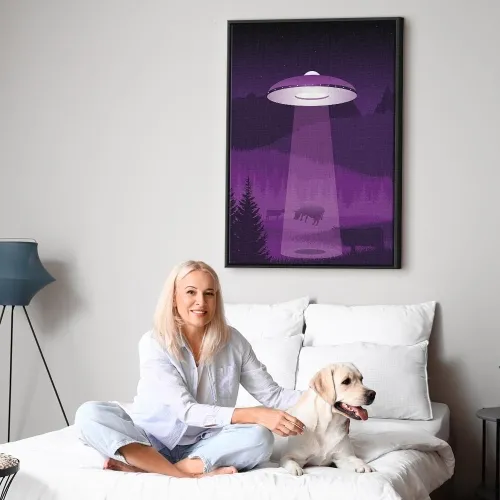 Slika - Ufo (1 Part) Vertical 40x60 U crnom drvenom okviru Cijena