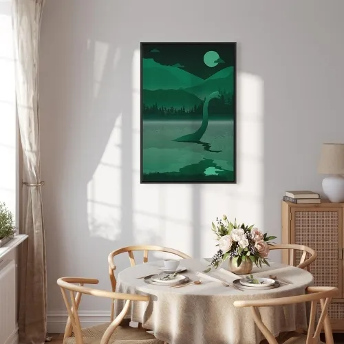 Slika - Loch Ness (1 Part) Vertical 40x60 U crnom drvenom okviru Cijena