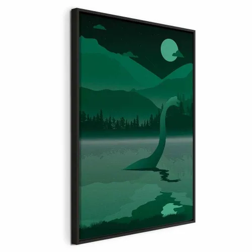 Slika - Loch Ness (1 Part) Vertical 40x60 U crnom drvenom okviru Cijena