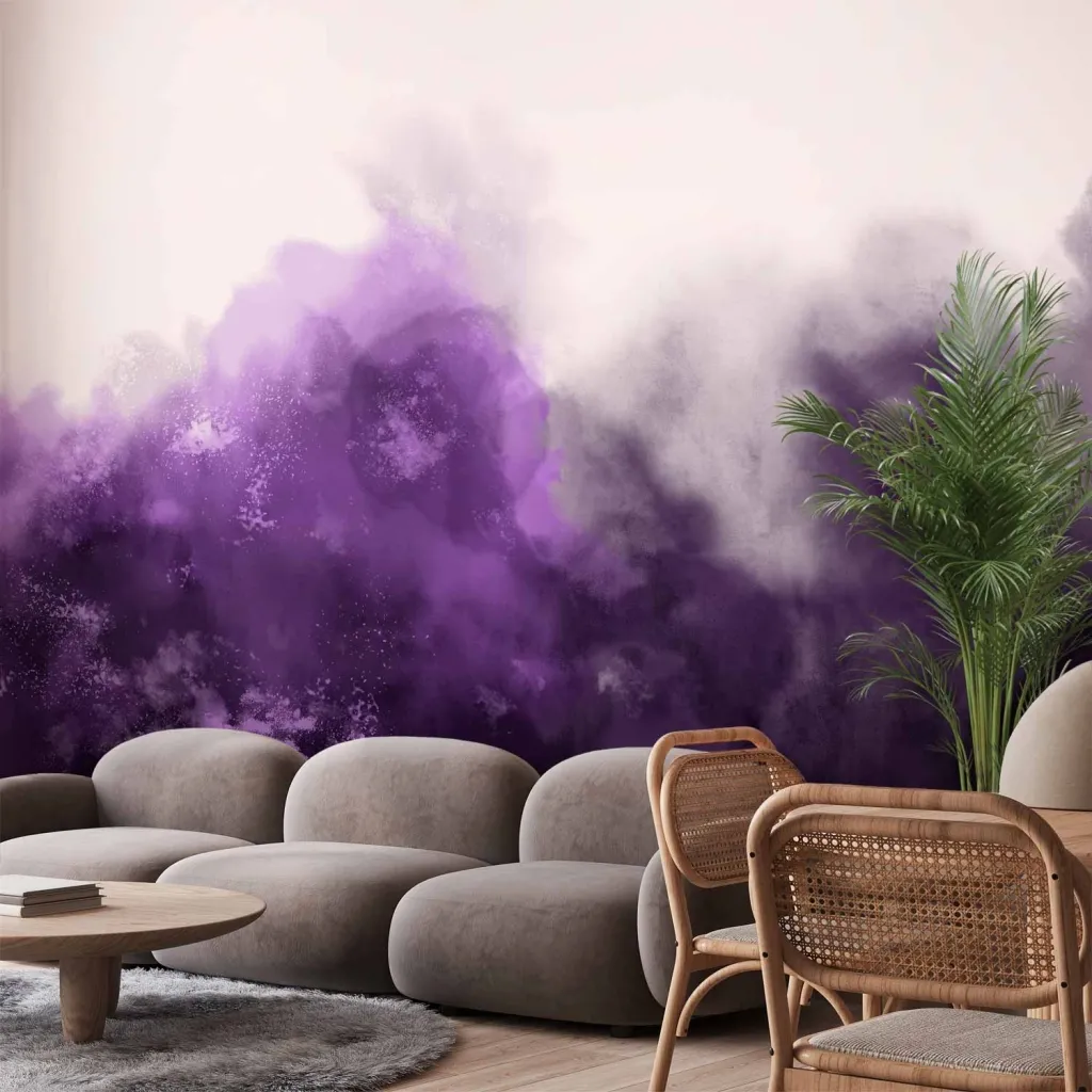 Foto tapeta - Watercolour Variation - Violet 100x70 Standard