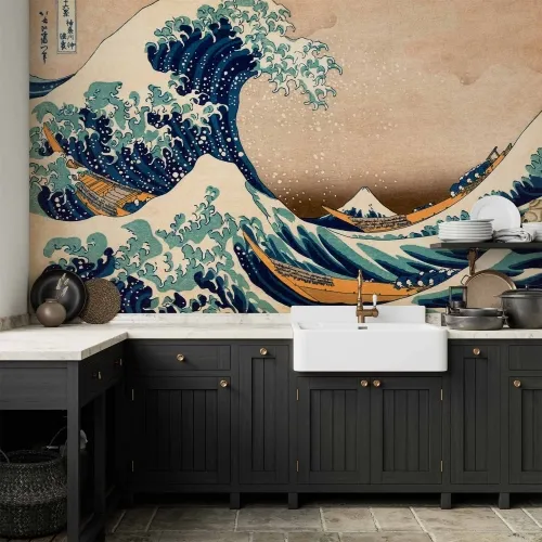 Foto tapeta - Hokusai: The Great Wave off Kanagawa (Reproduction) 250x175 Vodootporna Cijena
