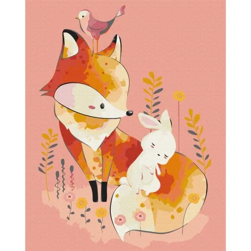Slika za samostalno slikanje - Fox and Rabbit 40x50 Cijena