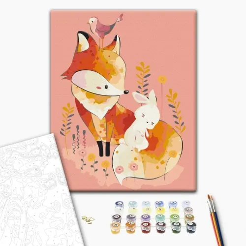 Slika za samostalno slikanje - Fox and Rabbit 40x50 Cijena