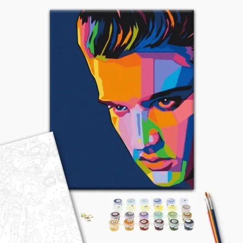 Slika za samostalno slikanje - Colourful Elvis 40x50 Cijena