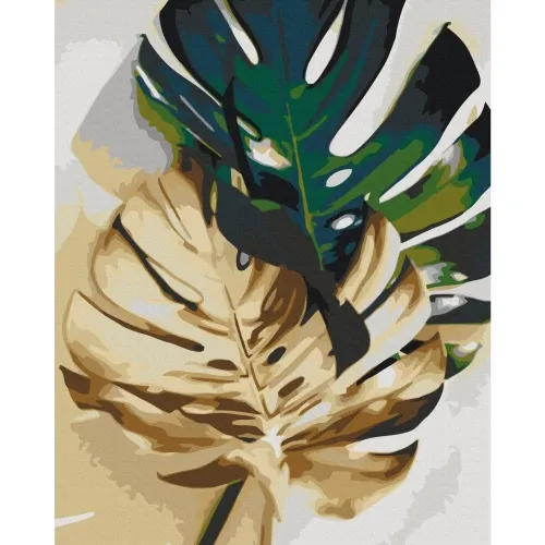 Slika za samostalno slikanje - Golden Monstera 40x50 Cijena