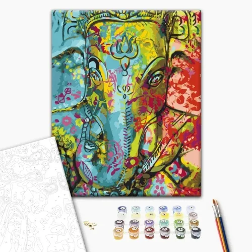 Slika za samostalno slikanje - Colourful Ganesha 40x50 Cijena