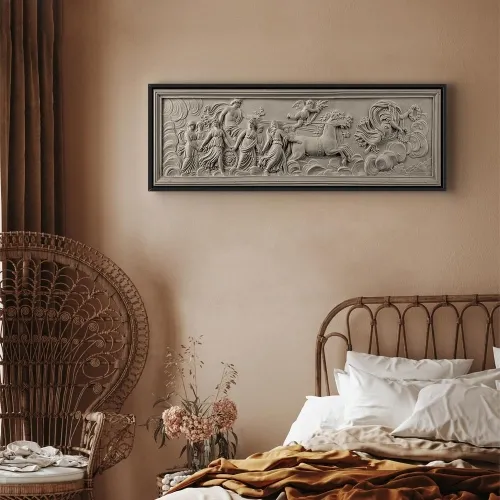 Slika - Relief: Apollo and Muses 150x50 U crnom drvenom okviru Cijena