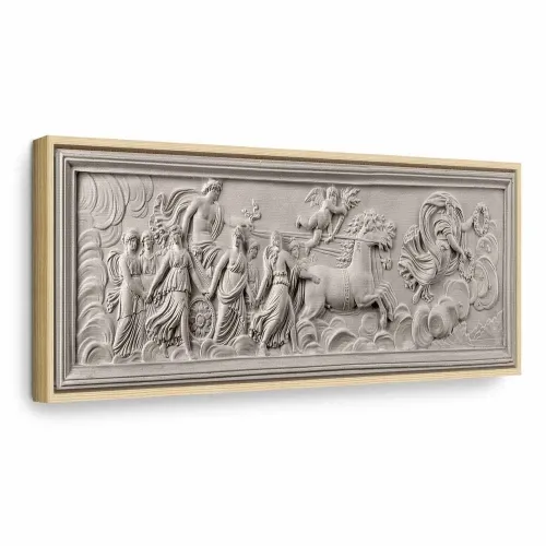 Slika - Relief: Apollo and Muses 120x40 U prirodnom drvenom okviru Cijena