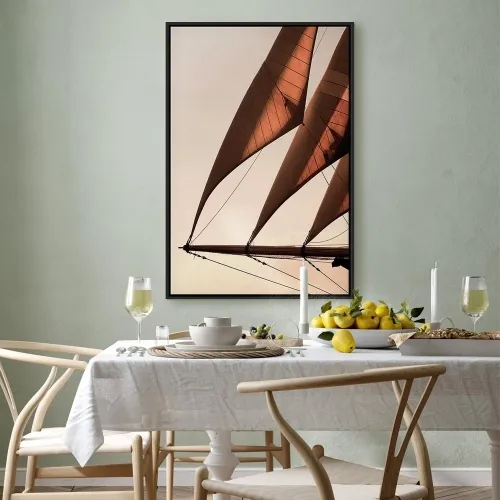 Slika - Sea Wind (1 Part) Vertical 80x120 U crnom drvenom okviru Cijena