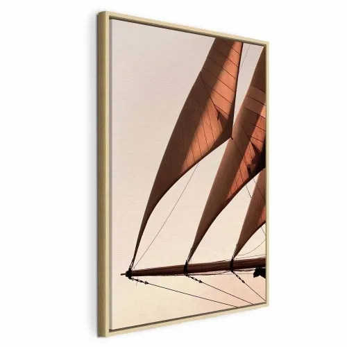 Slika - Sea Wind (1 Part) Vertical 80x120 U prirodnom drvenom okviru Cijena