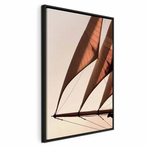 Slika - Sea Wind (1 Part) Vertical 40x60 U crnom drvenom okviru Cijena