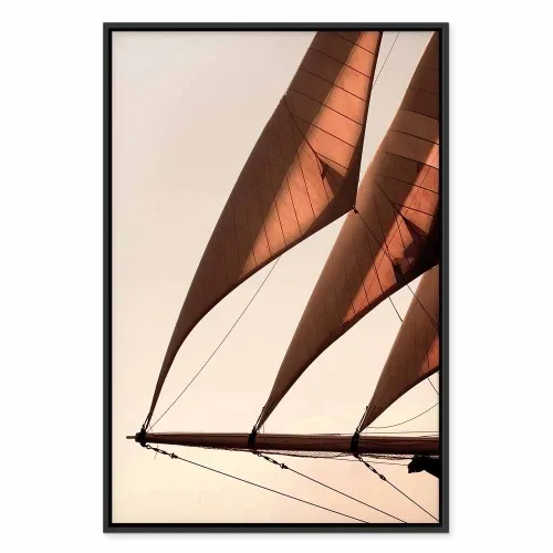Slika - Sea Wind (1 Part) Vertical 40x60 U crnom drvenom okviru Cijena