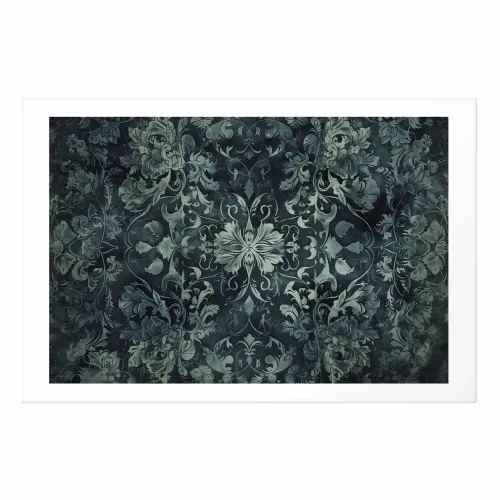 Plakat - Carpet Ornaments in Emerald Shades 60x40 Bez okvira s margom Cijena