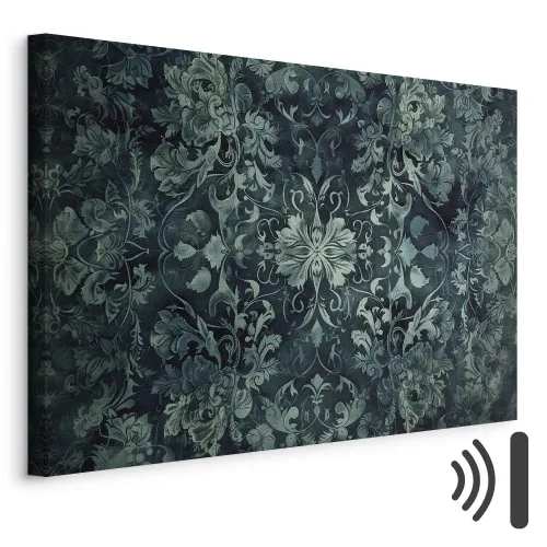 Slika - Oriental Pattern Carpet: Emerald Ornaments and Worn Patterns 60x40 Akustična Cijena