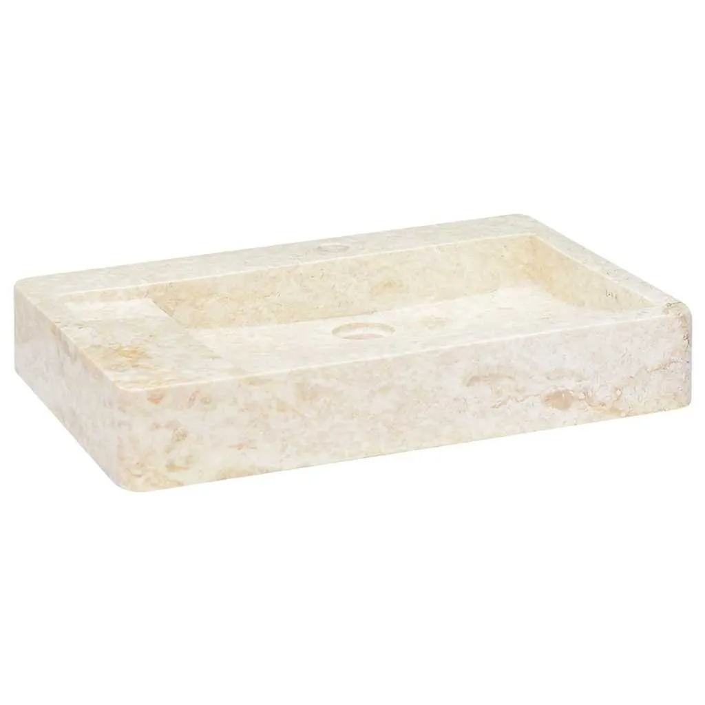 Lavabo - Umivaonik krem 58 x 39 x 10 cm mramorni - Krema