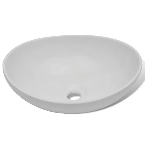 Keramički Lavabo - Umivaonik 40x33 cm Ovalni Bijeli Cijena