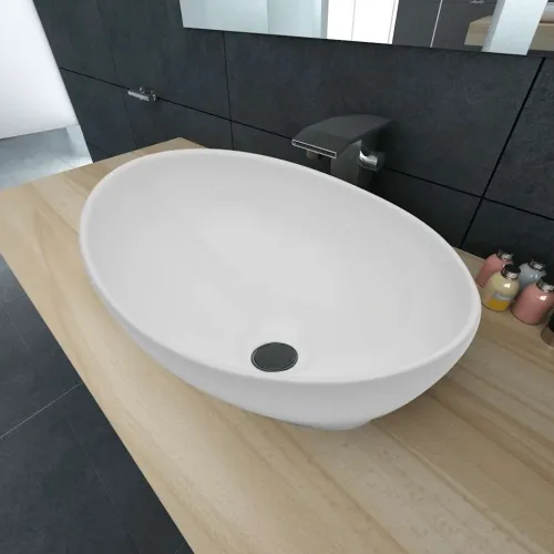 Keramički Lavabo - Umivaonik 40x33 cm Ovalni Bijeli Cijena