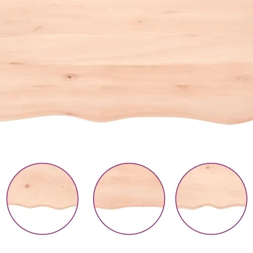 Stolna ploča 100x40x(2-6) cm od netretirane masivne hrastovine - Prirodna 100 x 40 x 6 cm Cijena