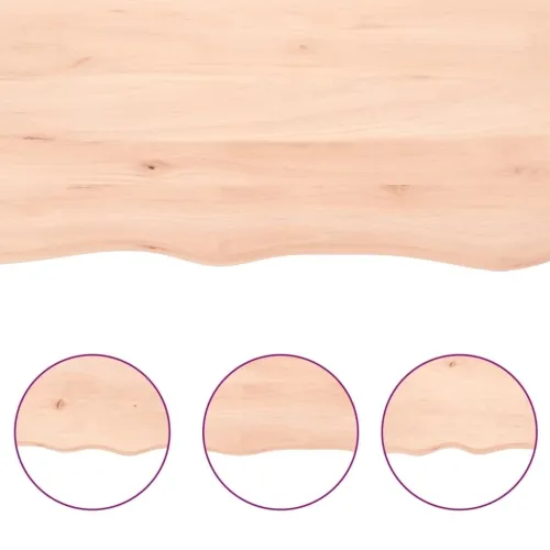 Stolna ploča 100x60x(2-4) cm od netretirane masivne hrastovine - Prirodna 100 x 60 x 4 cm Cijena