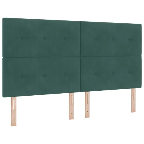 Krevet s od storage s pohranom Tamnozelena 180 x 200 cm Baršun - Tamnozelena 180 x 200 cm Prošiveno gumbima Cijena