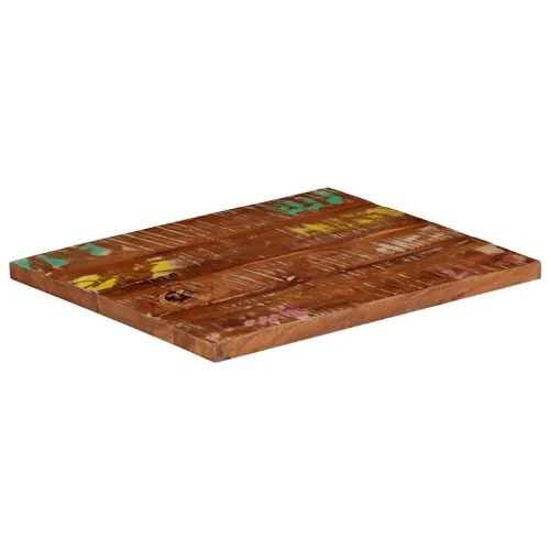 Ploča za stol 60x50x2,5 cm pravokutna masivno obnovljeno drvo - Obnovljeno drvo (višebojno) 60 x 50 cm 25 mm Cijena