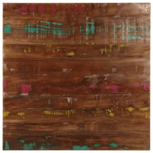 Ploča stola 80x80x2,5 cm Kvadratna Masivno Reciklirano Drvo - Obnovljeno drvo (višebojno) 80 x 80 cm 25 mm Cijena
